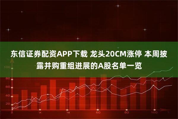 东信证券配资APP下载 龙头20CM涨停 本周披露并购重组进展的A股名单一览